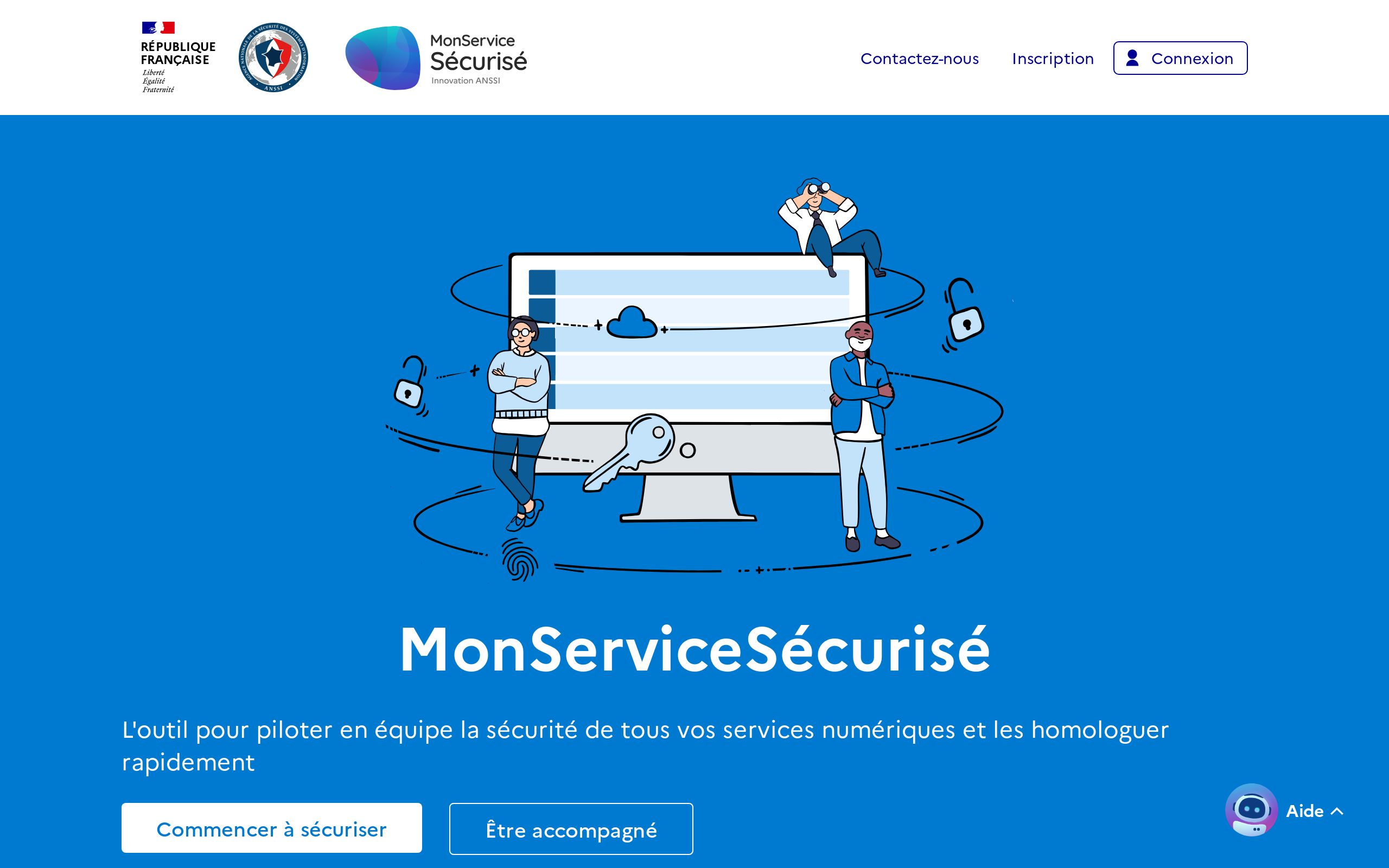 Copie d'écran de https://www.monservicesecurise.ssi.gouv.fr