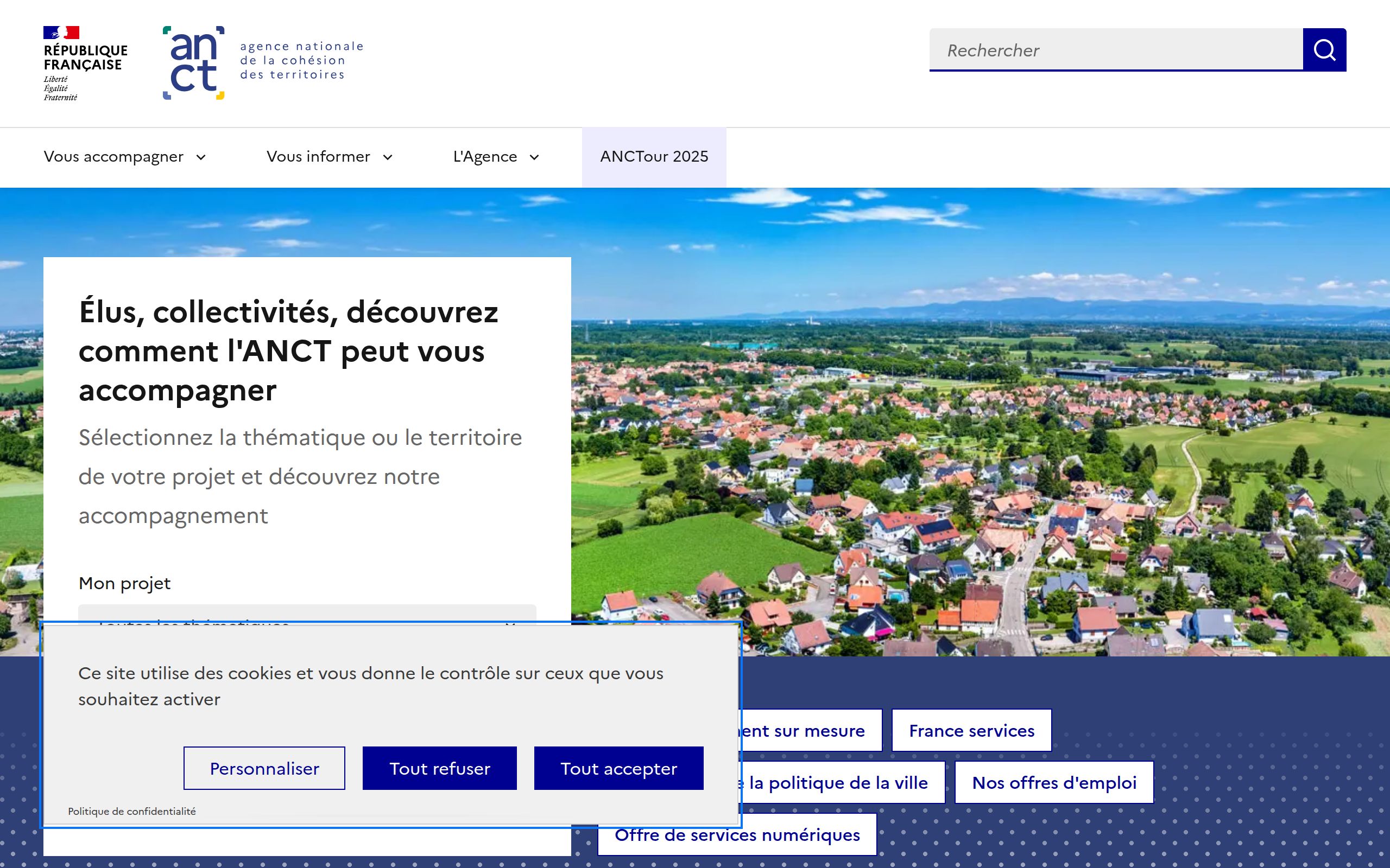 Copie d'écran de https://anct.gouv.fr