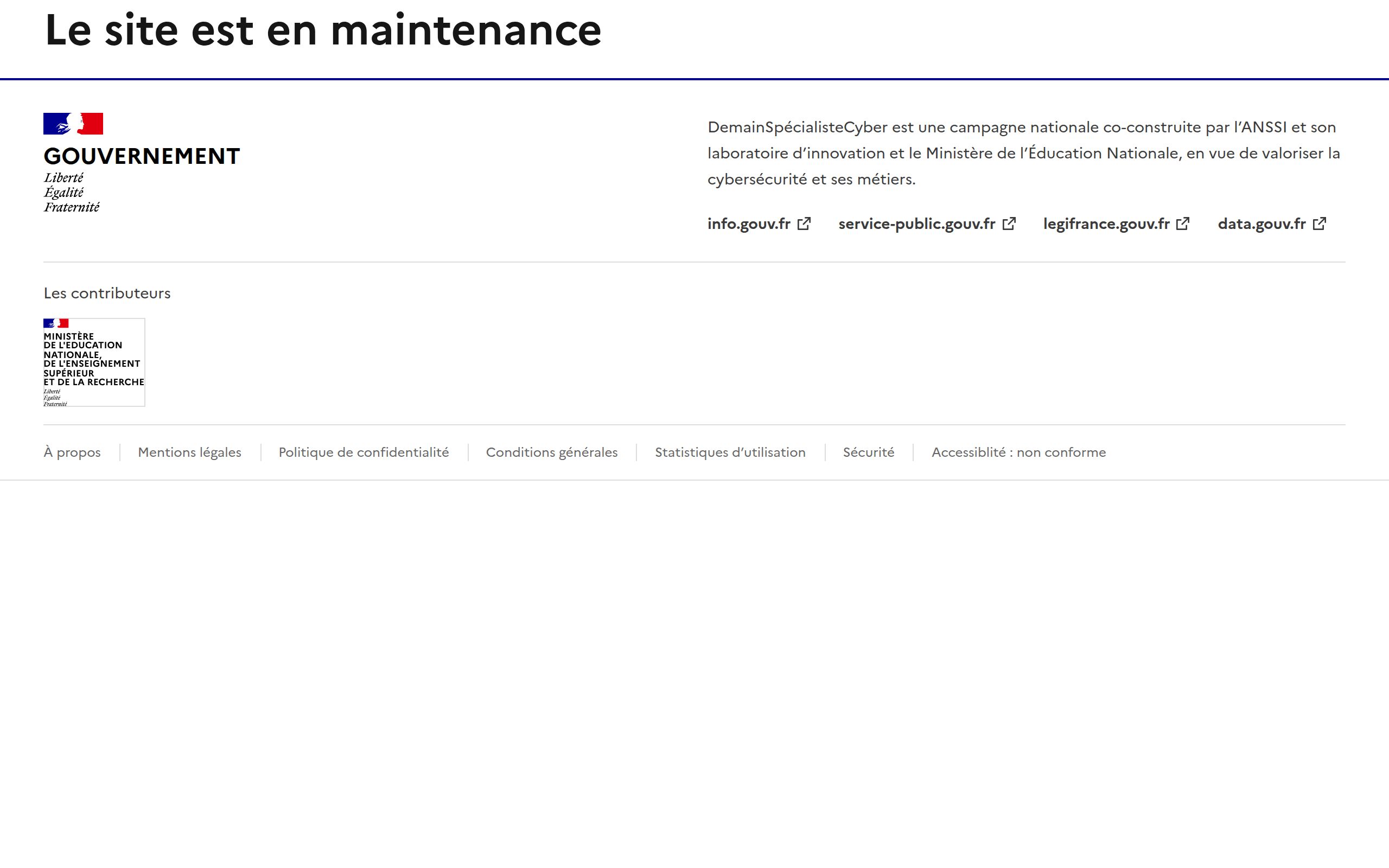 Copie d'écran de https://demainspecialiste.cyber.gouv.fr