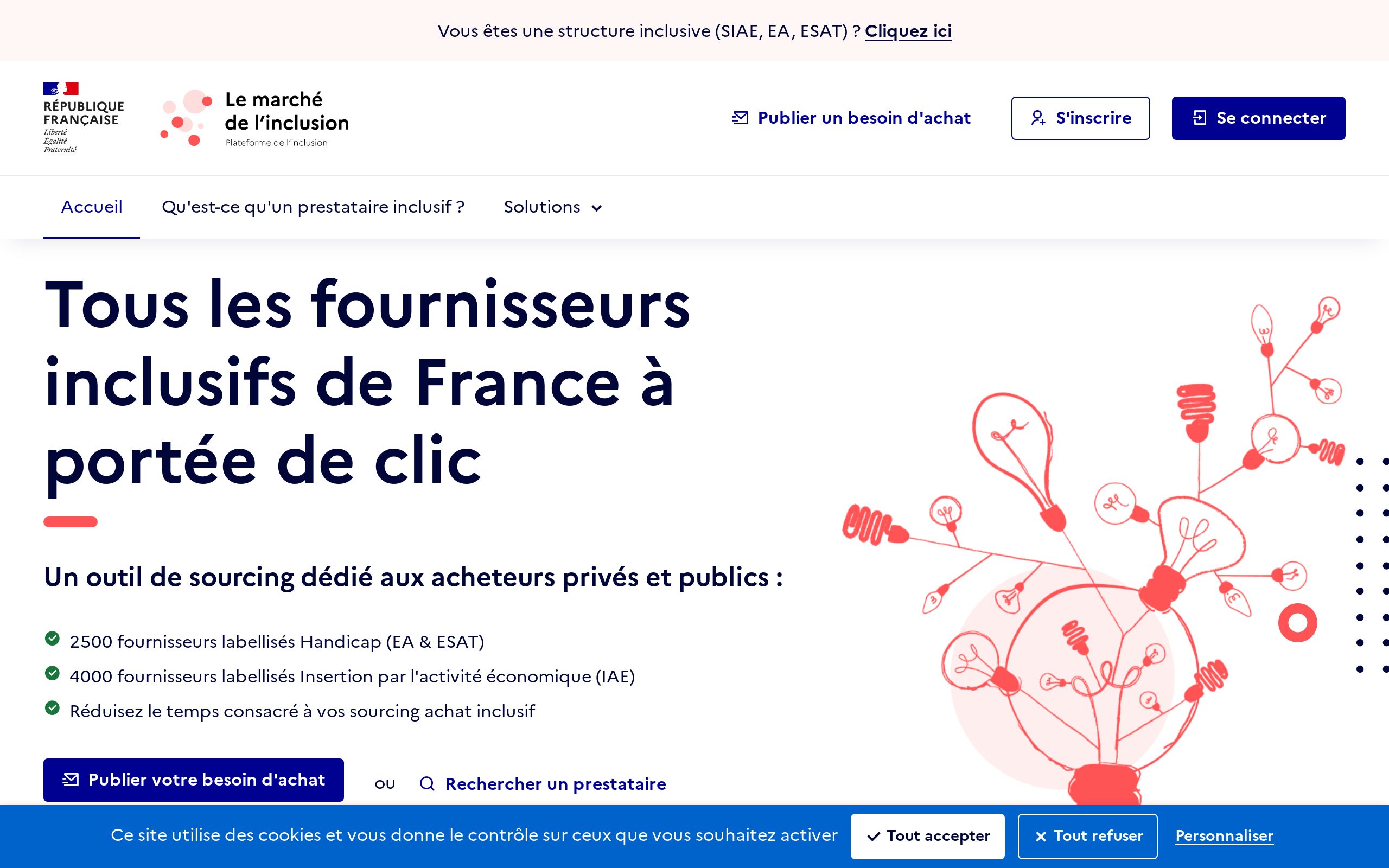 Copie d'écran de https://lemarche.inclusion.beta.gouv.fr