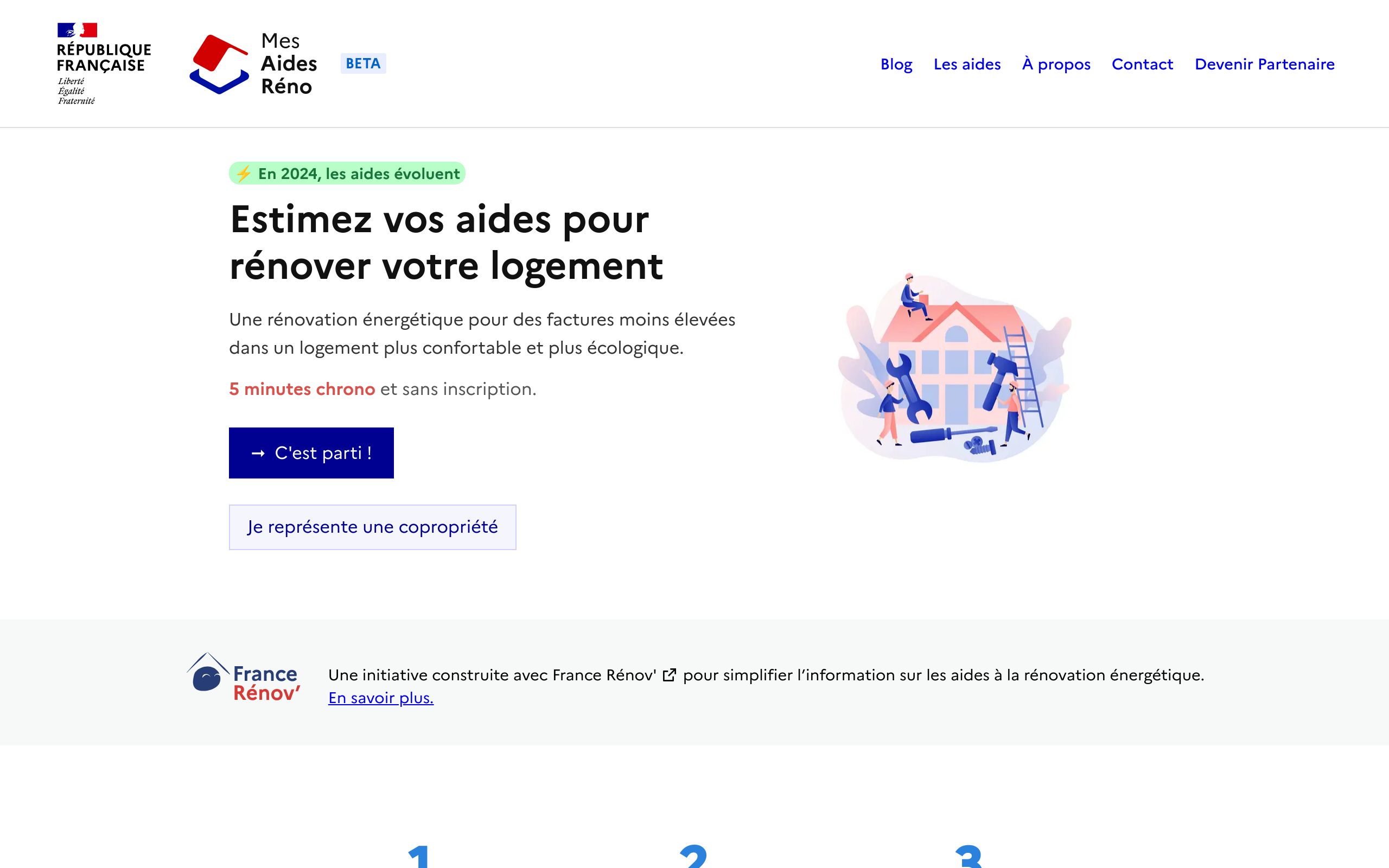 Copie d'écran de https://mesaidesreno.beta.gouv.fr