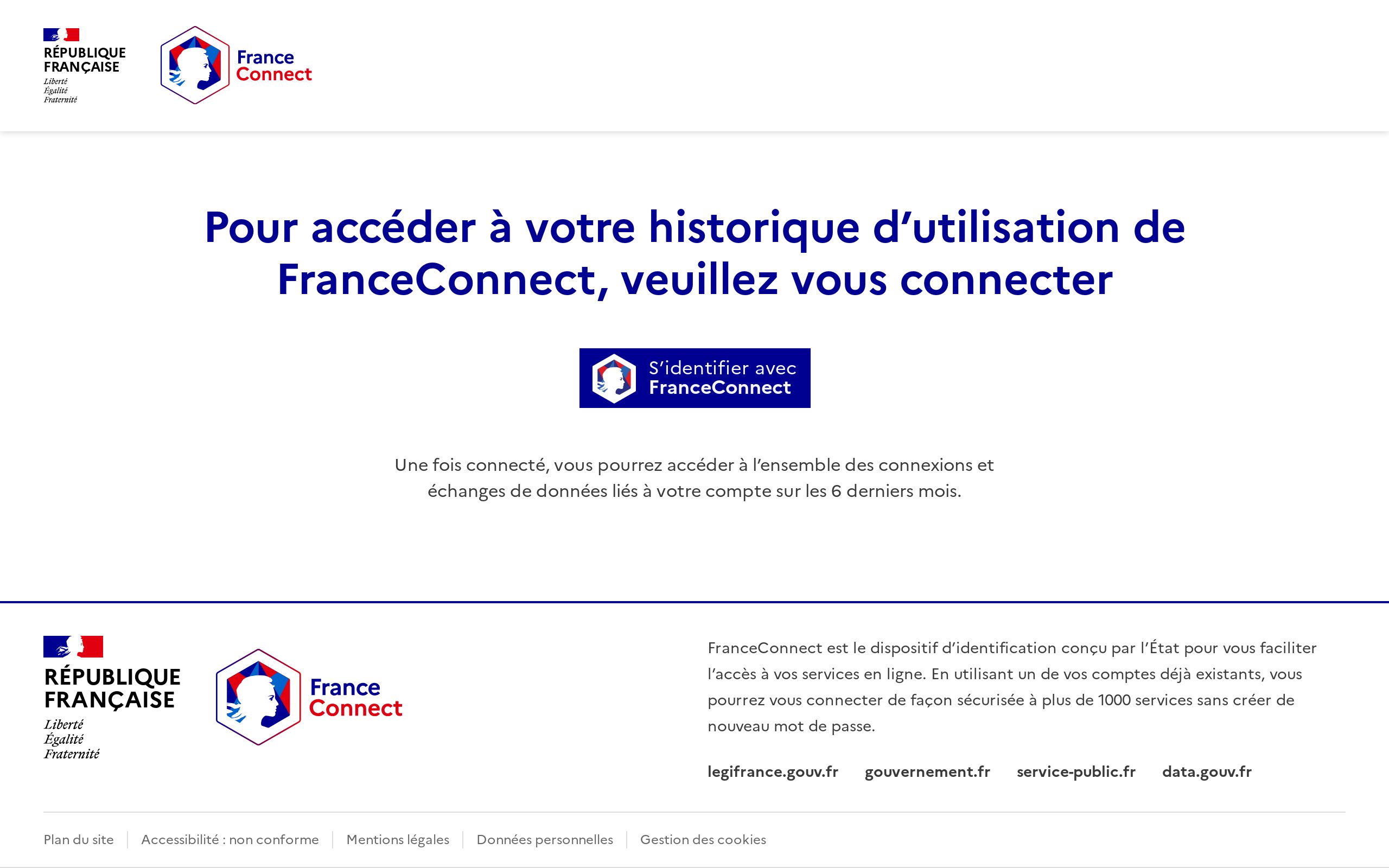 Copie d'écran de https://mon.franceconnect.gouv.fr