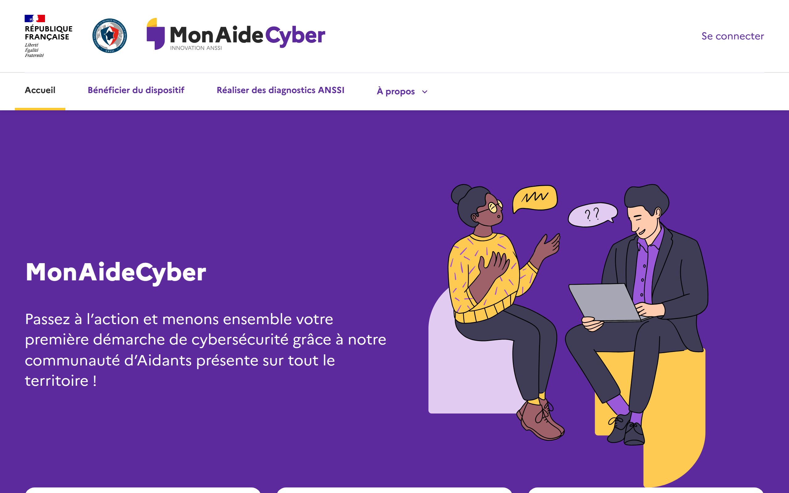 Copie d'écran de https://monaide.cyber.gouv.fr