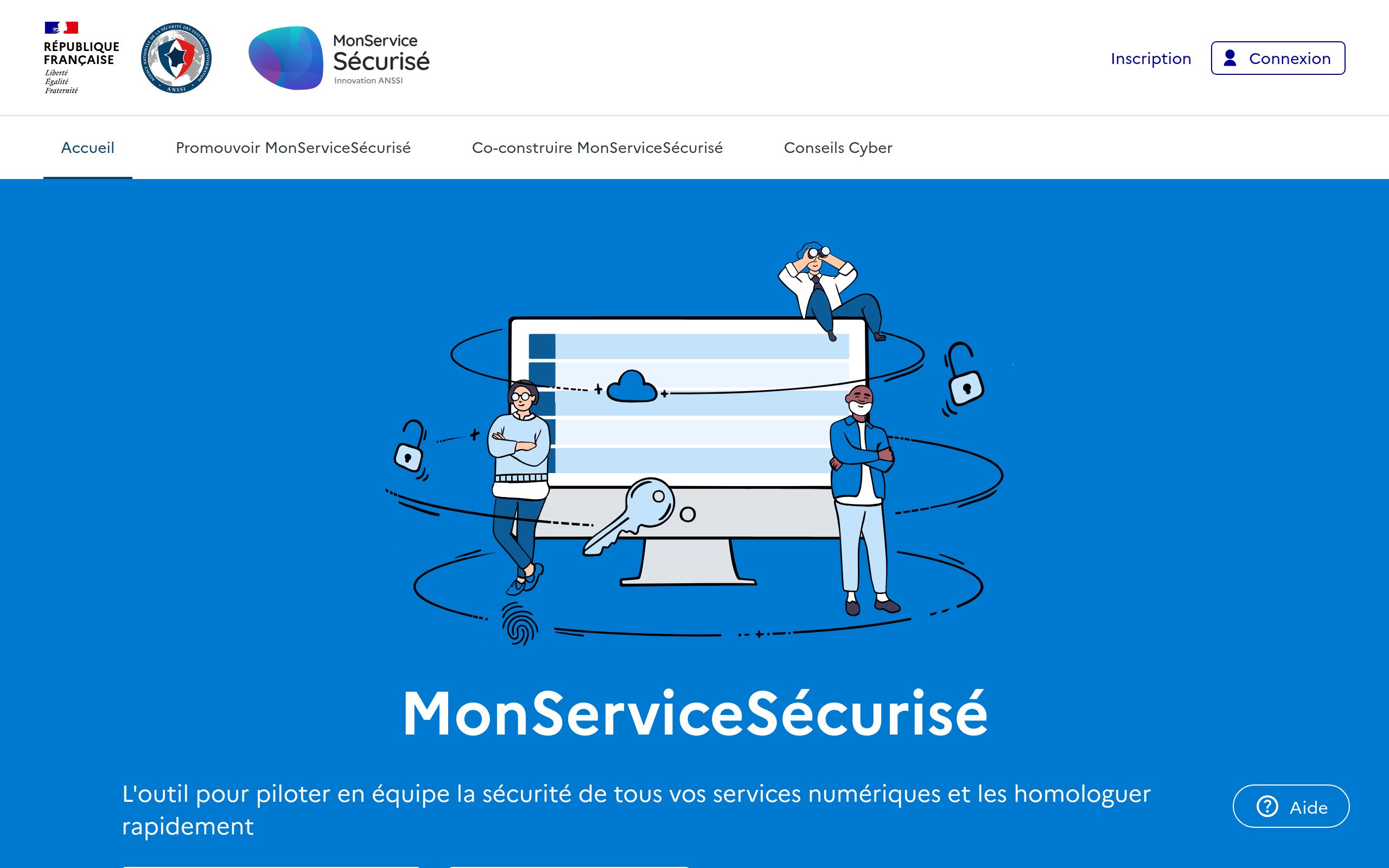 Copie d'écran de https://monservicesecurise.cyber.gouv.fr