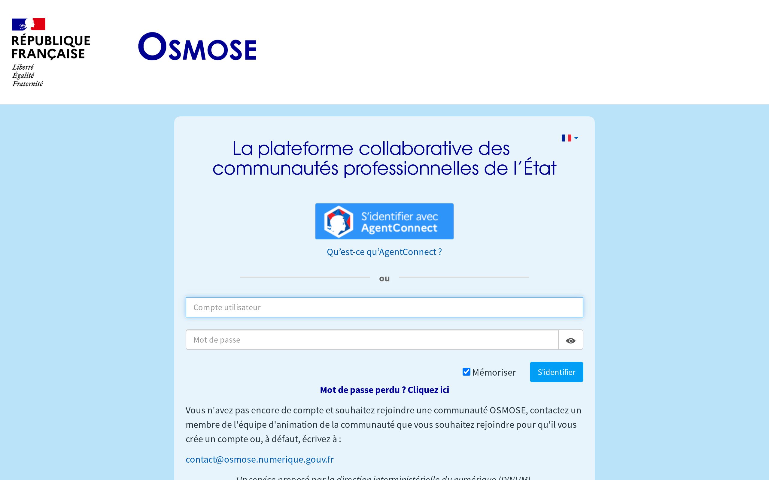 Copie d'écran de https://osmose.numerique.gouv.fr