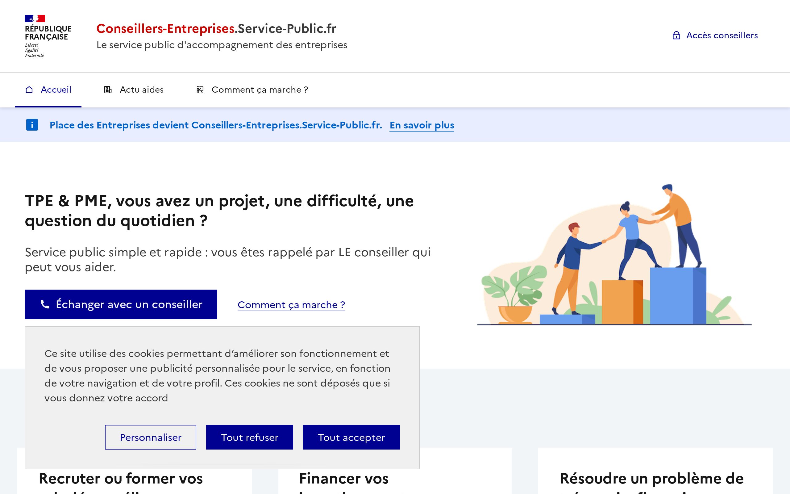 Copie d'écran de https://place-des-entreprises.beta.gouv.fr